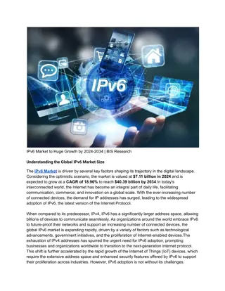 IPv6 Market to Huge Growth by 2024-2034 _ BIS Research