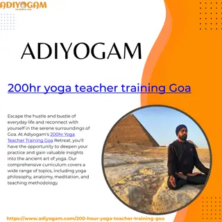 Take the Next Step with Adiyogam's 200hr Yoga Teacher Training Certification