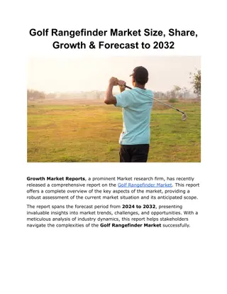 Golf Rangefinder Market Size, Share, Growth & Forecast to 2032