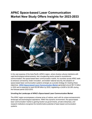 APAC Space-based Laser Communication Market New Study Offers Insights 2023-2033
