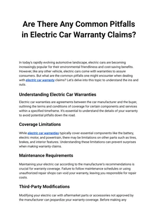 Identifying Common Pitfalls in Electric Car Warranty Claims