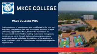 MKCE COLLEGE MBA