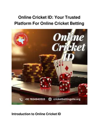 Online Cricket ID_ Your Trusted Platform For Online Cricket Betting