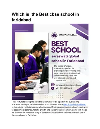 Which is  the Best cbse school in faridabad