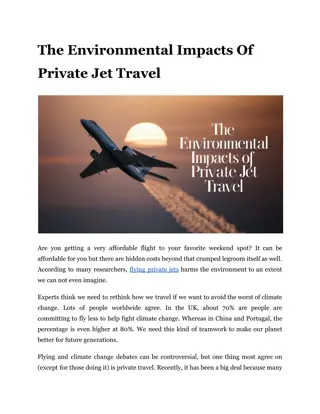 The environmental impacts of private jet travel