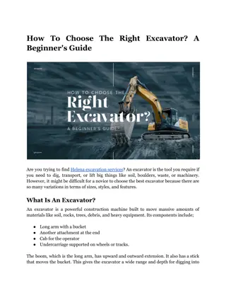 How To Choose The Right Excavator