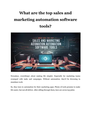 What are the top sales and marketing automation software tools_