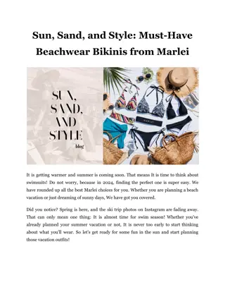 Sun, Sand, and Style_ Must-Have Beachwear Bikinis from Marlei
