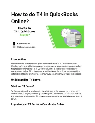 How to do T4 in QuickBooks Online?