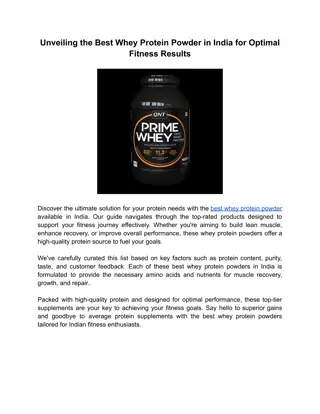 Elite Whey Protein Powders: Fueling Fitness Excellence in India