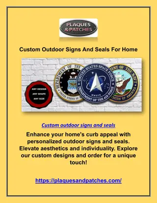 Custom Outdoor Signs And Seals For Home