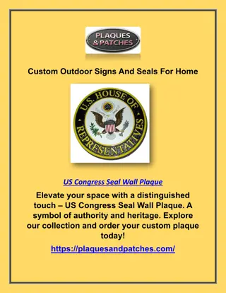 US Congress Seal Wall Plaque