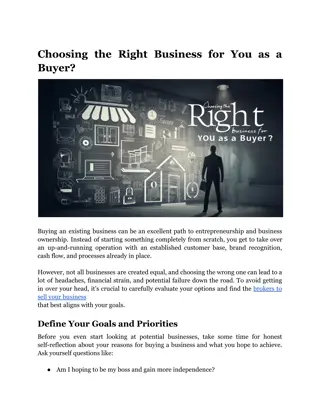 Choosing the Right Business for You as a Buyer