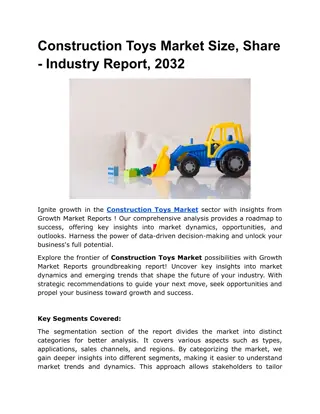 Construction Toys Market Size, Share - Industry Report, 2032