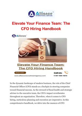 Elevate Your Finance Team: The CFO Hiring Handbook