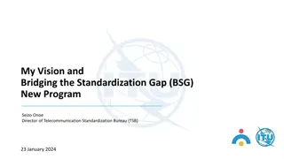 My Vision and  Bridging the Standardization Gap (BSG)  New Program