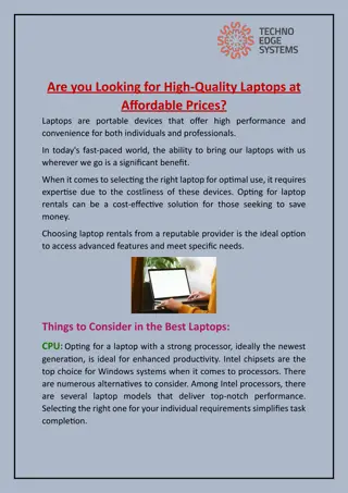 Are you Looking for High-Quality Laptops at Affordable Prices?