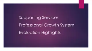 Supporting Services Professional Growth System Evaluation Highlights