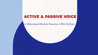 Understanding Active and Passive Voice Usage