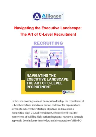 Navigating the Executive Landscape: The Art of C-Level Recruitment