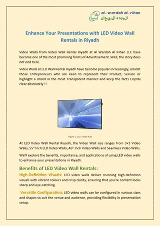 Make an Impact with LED video wall Rentals in Riyadh