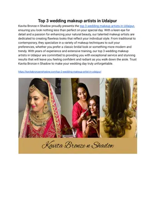 Top 3 wedding makeup artists in Udaipur