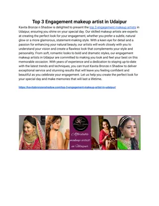 Top 3 Engagement makeup artist in Udaipur