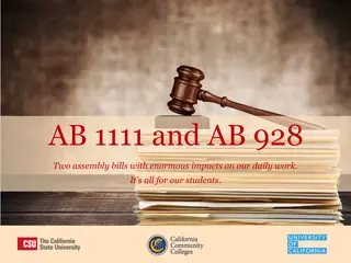 AB 1111 and AB 928