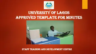UNIVERSITY OF LAGOS APPROVED TEMPLATE FOR MINUTES