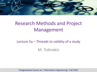 Research Methods and Project Management