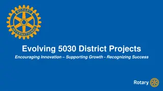 Evolving 5030 District Projects: Encouraging Innovation, Supporting Growth, and Recognizing Success