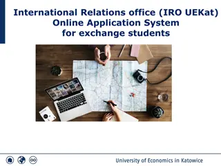 Exchange Student Application Process at International Relations Office (IRO.UEKat)