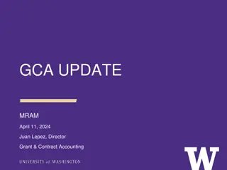 GCA Updates and Process Changes for Grant & Contract Accounting