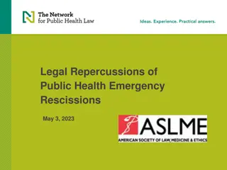 Legal Repercussions of Public Health Emergency Rescissions on May 3, 2023