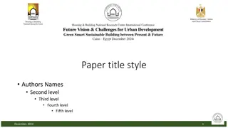 Future Vision & Challenges for Urban Development in Cairo 2024 International Conference
