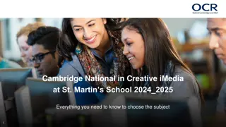 Cambridge National in Creative iMedia at St. Martin's School 2024-2025
