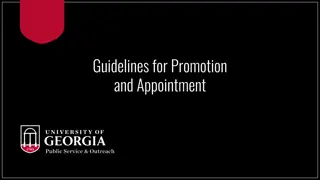 Guidelines for Promotion and Appointment