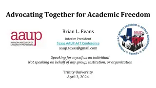 Advocating Together for Academic Freedom