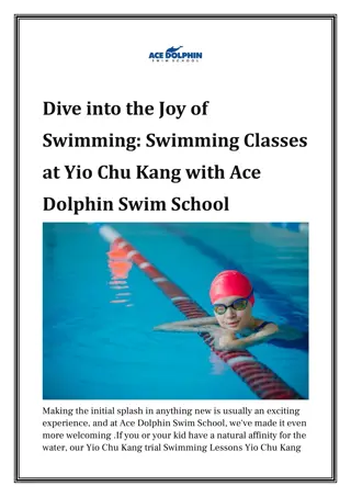 Dive into the Joy of Swimming Swimming Classes at Yio Chu Kang with Ace Dolphin Swim School