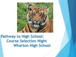 Pathway to High School: Course Selection Night. Wharton High School