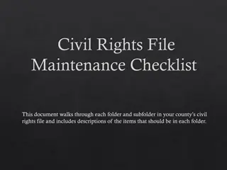 Civil Rights File. Maintenance Checklist
