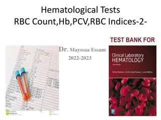Hematological Tests  RBC Count,Hb,PCV,RBC Indices-2-