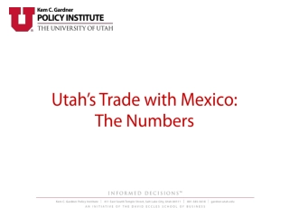 Utah’s Trade with Mexico: The Numbers