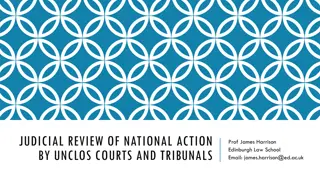 JUDICIAL REVIEW OF NATIONAL ACTION BY UNCLOS COURTS AND TRIBUNALS