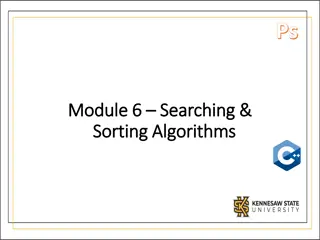 Searching & Sorting Algorithms Overview
