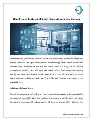 Benefits and Features of Smart Home Automation Services