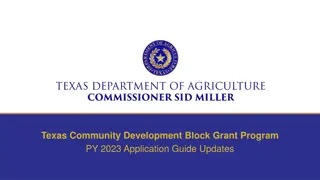 Texas Community Development Block Grant Program Updates for PY 2023