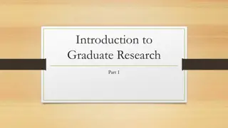 Introduction to Graduate Research