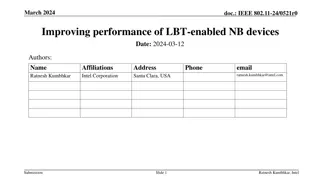 Improving performance of LBT-enabled NB devices