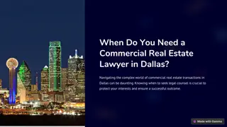 When Do You Need a Commercial Real Estate Lawyer in Dallas